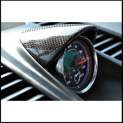 Autotecknic Porsche 991 Carbon Fiber Sport Chrono Timer "Eyelid" Covers