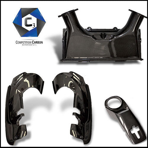 C3 Carbon Ferrari 488 Spider Carbon Fiber Complete Engine Kit