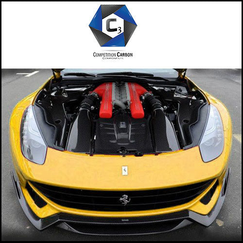 C3 Carbon Ferrari F12 Carbon Fiber Complete Engine Bay