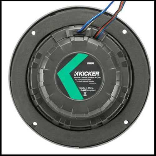 KICKER KM 6.5" 4Ω LED MARINE/POWERSPORTS COAXIAL