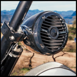 600 Watt stereo, front and rear speaker, and subwoofer kit for select Polaris® RZR® models  RZR-STAGE4