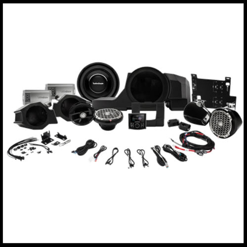 1,150 Watt stereo, front and rear speaker, and subwoofer kit for select Polaris® RZR® models  RZR-STAGE5